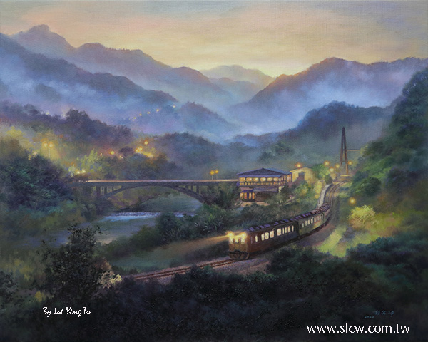 A Visit to Wanggu_Pingxi Line Railway_painted by Lai Ying-Tse